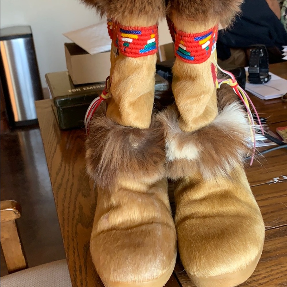 Vintage TÉCNICA Apres Fur Boots- US 6.5/EU 38